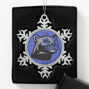 Heiliger Panther Schneeflocken Zinn-Ornament