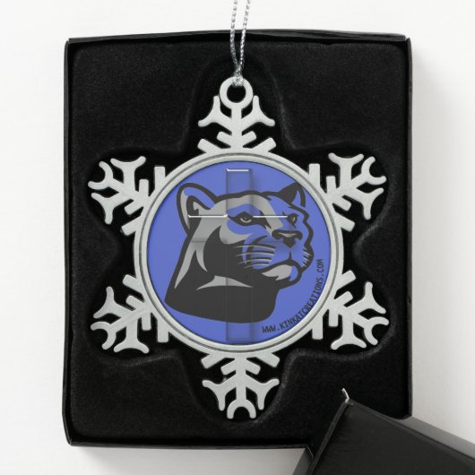 Heiliger Panther Schneeflocken Zinn-Ornament (Box)