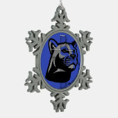 Heiliger Panther Schneeflocken Zinn-Ornament (Links)