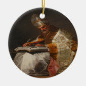 Heiliger Papst Gregor der Große Keramik Ornament (Vorne)