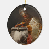 Heiliger Papst Gregor der Große Keramik Ornament (Links)