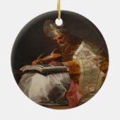 Heiliger Papst Gregor der Große Keramik Ornament (Hinten)