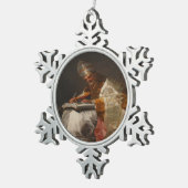 Heiliger Papst Gregor der Große Schneeflocken Zinn-Ornament (Rechts)