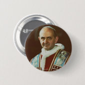 Heiliger Papst Paul VI. Bischof von Rom Button (Vorne & Hinten)