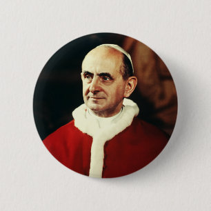 Heiliger Papst Paul VI. Oberhaupt der katholischen Button