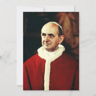Heiliger Papst Paul VI. Oberhaupt der katholischen Einladung
