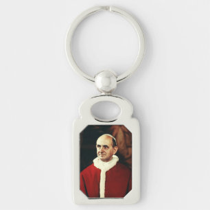 Heiliger Papst Paul VI. Oberhaupt der katholischen Schlüsselanhänger
