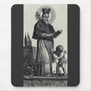 Heiliger Patrick Apostel Irlands Monochrome Kunst Mousepad