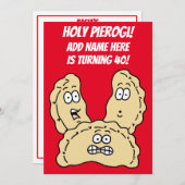 Heiliger Pierogi 40 polnische Einladung (Vorne/Hinten)
