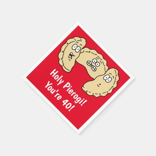 Heiliger Pierogi Ich bin 40 Funny Polish Serviette (Ecke)