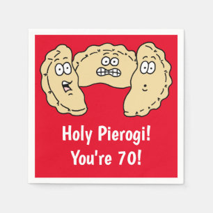 Heiliger Pierogi Ich bin 70 Funny Polish Serviette