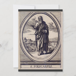 Heiliger Polykarp von Smyrna Märtyrer und Kirchenv Einladung