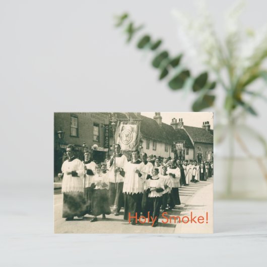 Heiliger Rauch! Postkarte (Stehend Vorderseite)