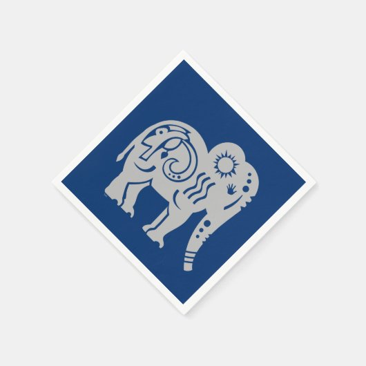 Heiliger Riese (Grau) Napkins Serviette (Ecke)