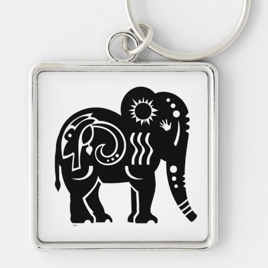 Heiliger Riese (Schwarzer) Schlüsselanhänger (Vorne)