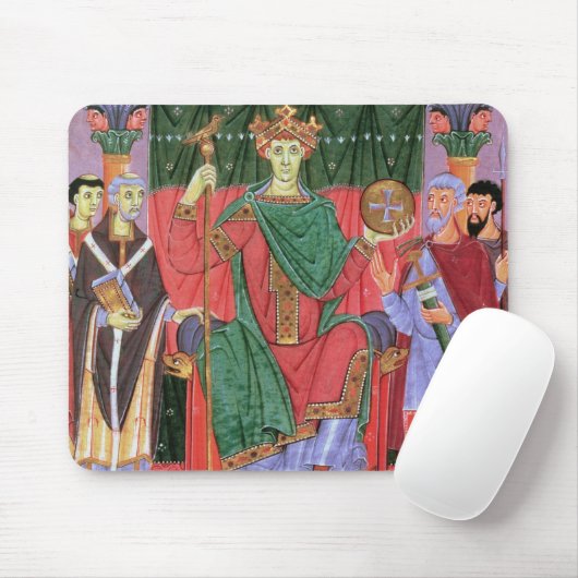 Heiliger römischer Kaiser Otto Frau-Cim.4453 f.42r Mousepad (Mit Mouse)