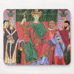 Heiliger römischer Kaiser Otto Frau-Cim.4453 f.42r Mousepad