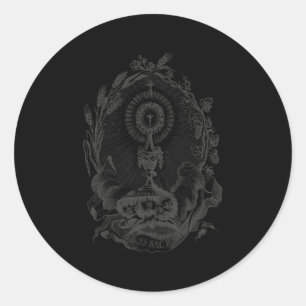 Heiliger Sakrat Eucharistischer Adoration Katholis Runder Aufkleber