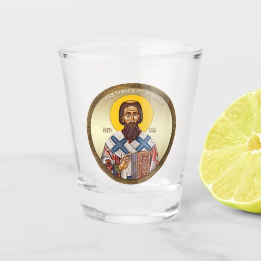Heiliger Sava von Serbien Schnapsglas (Vorderseite)