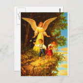 Heiliger Schutzengel - Guardian Angel 8 Öl Postkarte (Vorne/Hinten)