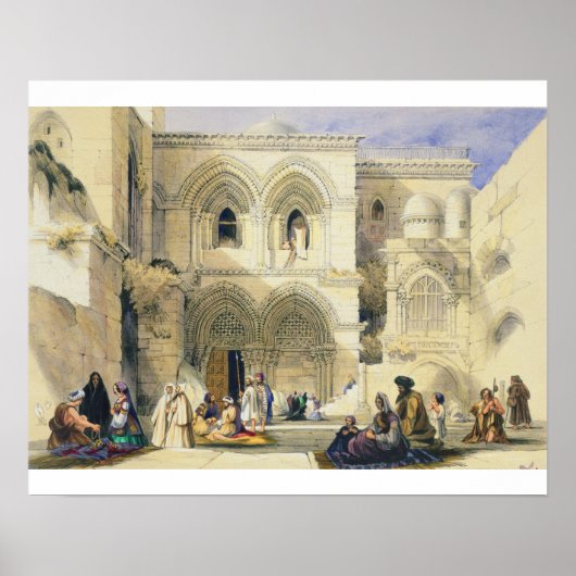 Heiliger Sepulcher in Jerusalem (Farbe litho) Poster (Vorne)
