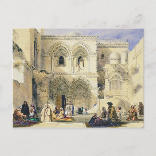 Heiliger Sepulcher in Jerusalem (Farbe litho) Postkarte (Vorderseite)