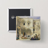 Heiliger Sepulchre, in Jerusalem (Farbelitho) Button (Vorne & Hinten)