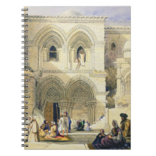 Heiliger Sepulchre, in Jerusalem (Farbelitho) Notizblock