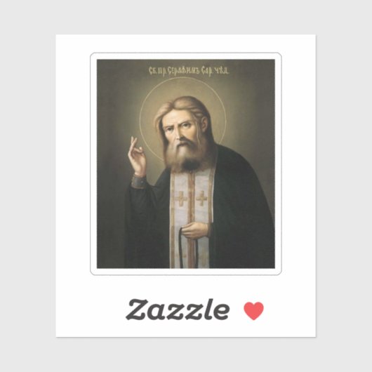 Heiliger Seraphim von Sarov Aufkleber (Blatt)