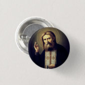 Heiliger Seraphim von Sarov Button (Vorne & Hinten)