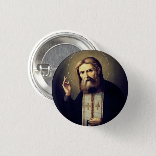 Heiliger Seraphim von Sarov Button (Vorne & Hinten)