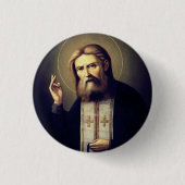 Heiliger Seraphim von Sarov Button (Vorderseite)