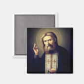 Heiliger Seraphim von Sarov Magnet (Vorderseite/Rückseite)