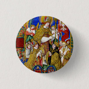 Heiliger Stanislaus Bischof und Märtyrer Fine Art Button