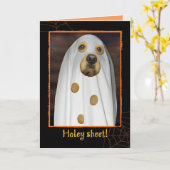 Heiliger Stein! Es ist Halloween! Goldene Retrieve Karte (Gelbe Blume)