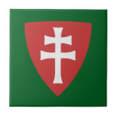 Heiliger Stephan ungarisches Kreuzsymbol Fliese (Vorderseite)