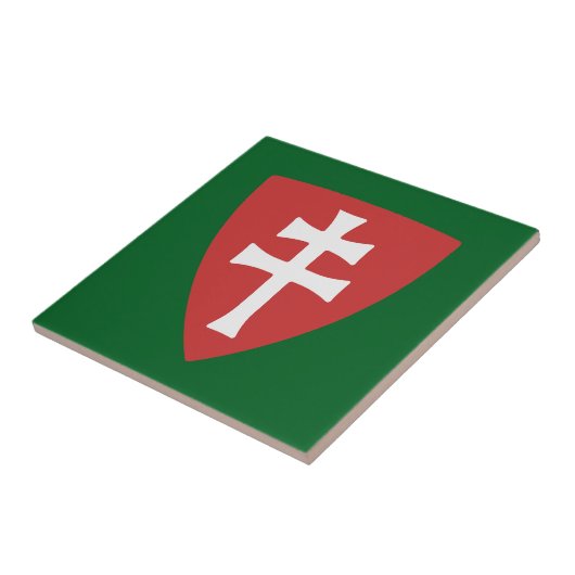 Heiliger Stephan ungarisches Kreuzsymbol Fliese (Seite)