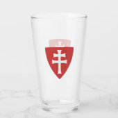 Heiliger Stephan ungarisches Kreuzsymbol Glas (Rückseite)