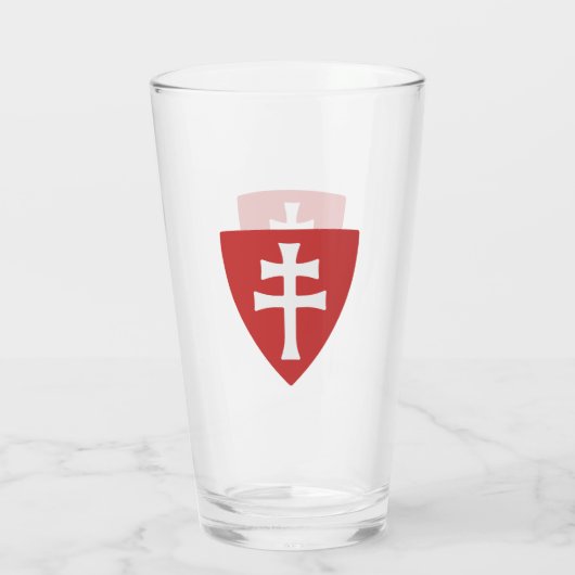 Heiliger Stephan ungarisches Kreuzsymbol Glas (Rückseite)