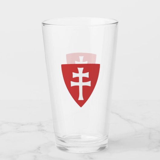 Heiliger Stephan ungarisches Kreuzsymbol Glas (Vorderseite)