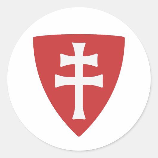 Heiliger Stephan ungarisches Kreuzsymbol Runder Aufkleber (Vorderseite)