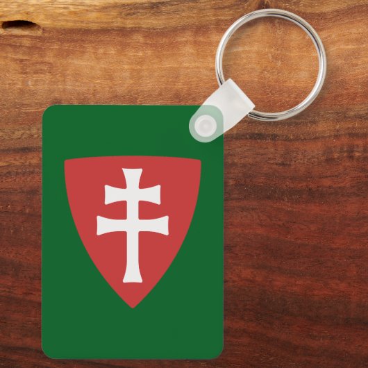 Heiliger Stephan ungarisches Kreuzsymbol Schlüsselanhänger (Rückseite)