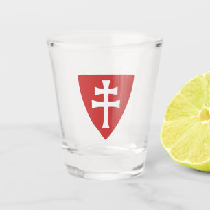 Heiliger Stephan ungarisches Kreuzsymbol Schnapsglas