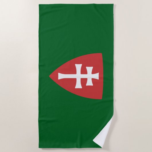 Heiliger Stephan ungarisches Kreuzsymbol Strandtuch (Vorderseite)