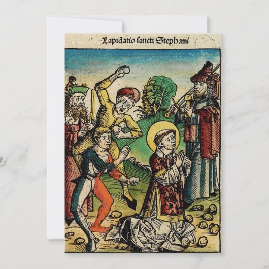 Heiliger Stephanus der Protomärtyrer, feine Kunst- Dankeskarte (Vorderseite)