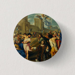 Heiliger Stephanus der Protomärtyrer Feine Kunst I Button