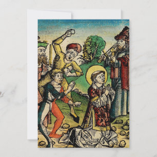 Heiliger Stephanus der Protomärtyrer Feine Kunst-I Feiertagskarte