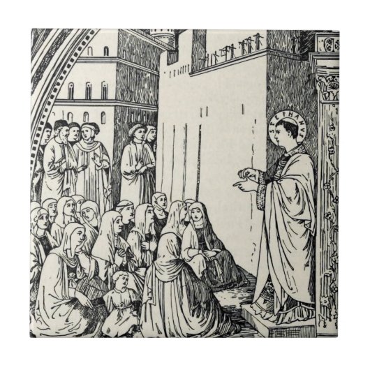 Heiliger Stephanus der Protomärtyrer Feine Kunst I Fliese (Vorderseite)