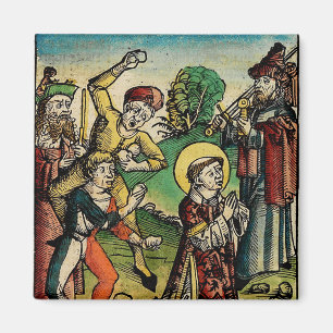 Heiliger Stephanus der Protomärtyrer Feine Kunst-I Magnet