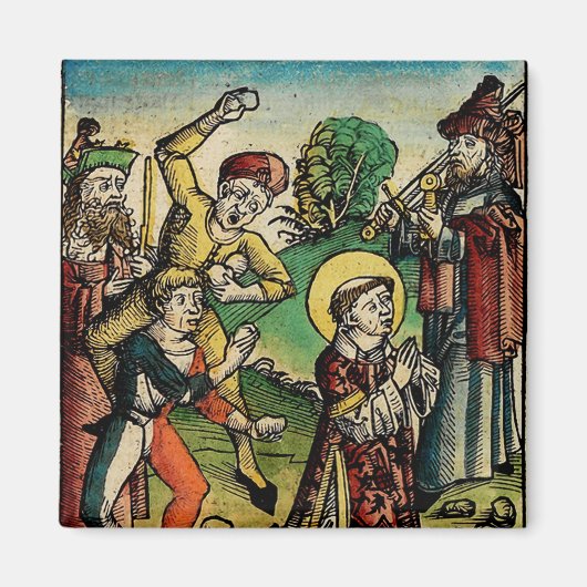 Heiliger Stephanus der Protomärtyrer Feine Kunst-I Magnet (Vorne)